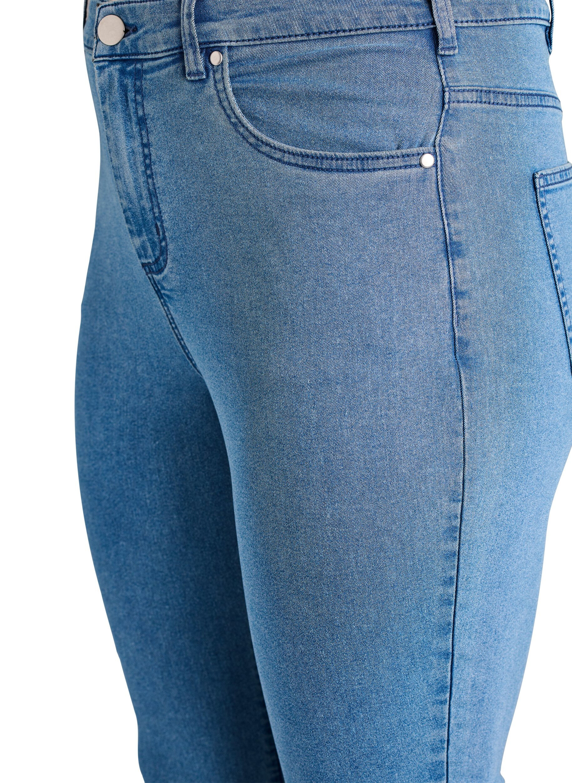 Zizzi Amy super slim fit jeans met hoge taille, Blauw, Packshot image number 2