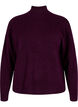 Gebreide wollen blouse met hoge hals, Potent Purple Mel., Packshot image number 0