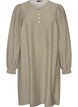 Jurk van viscose met patroon en lange mouwen, Groen, Packshot image number 0