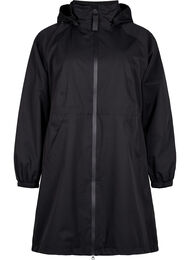 Functionele jas met zakken en capuchon, Black