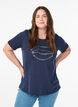 T-shirt met print, Blauw, Model image number 0