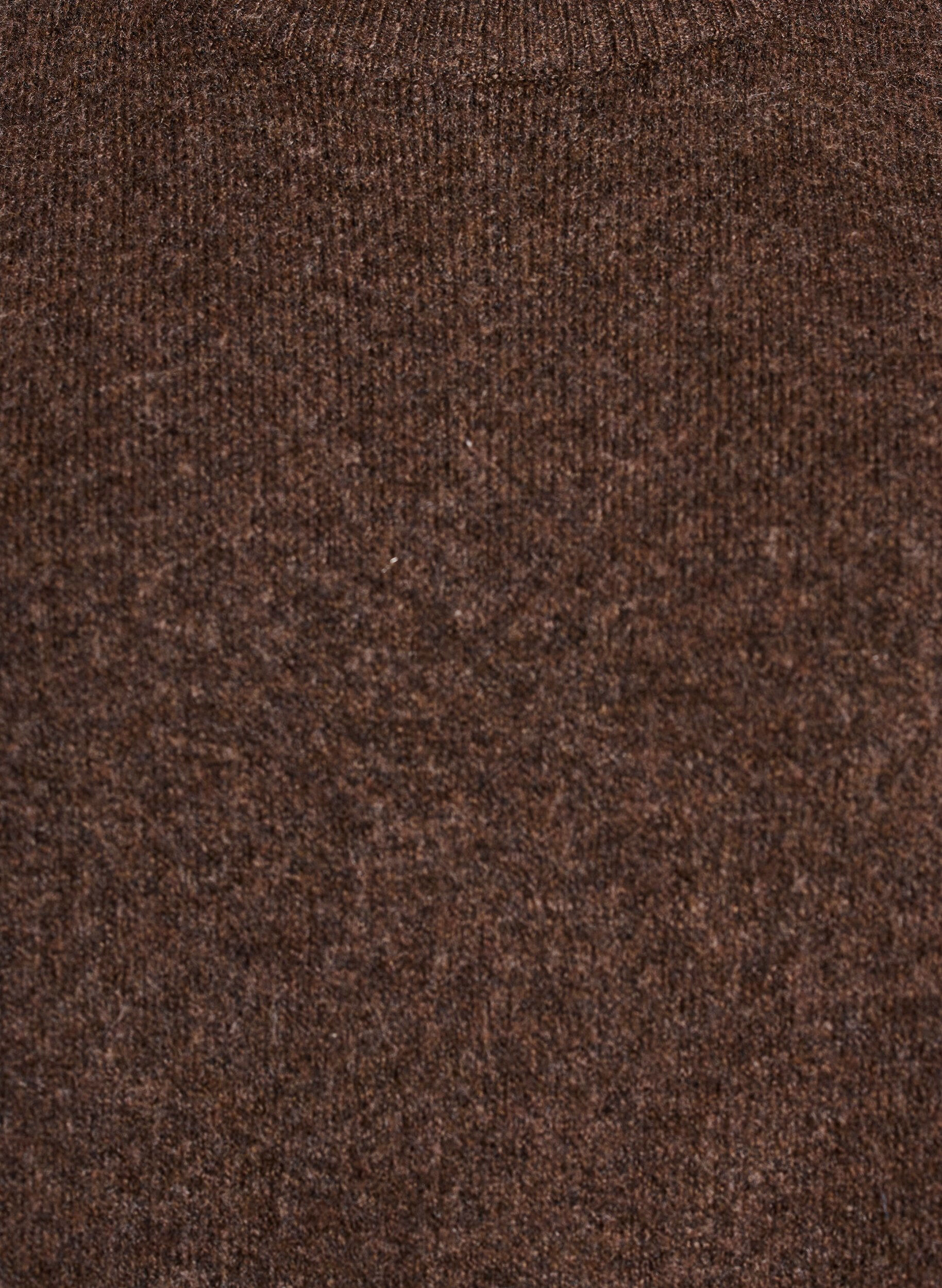 Zizzi Los gebreide shirt met korte mouwen, Bruin, Packshot image number 2