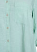 Linnen en viscose shirt met 3/4 mouwen, Groen, Packshot image number 2