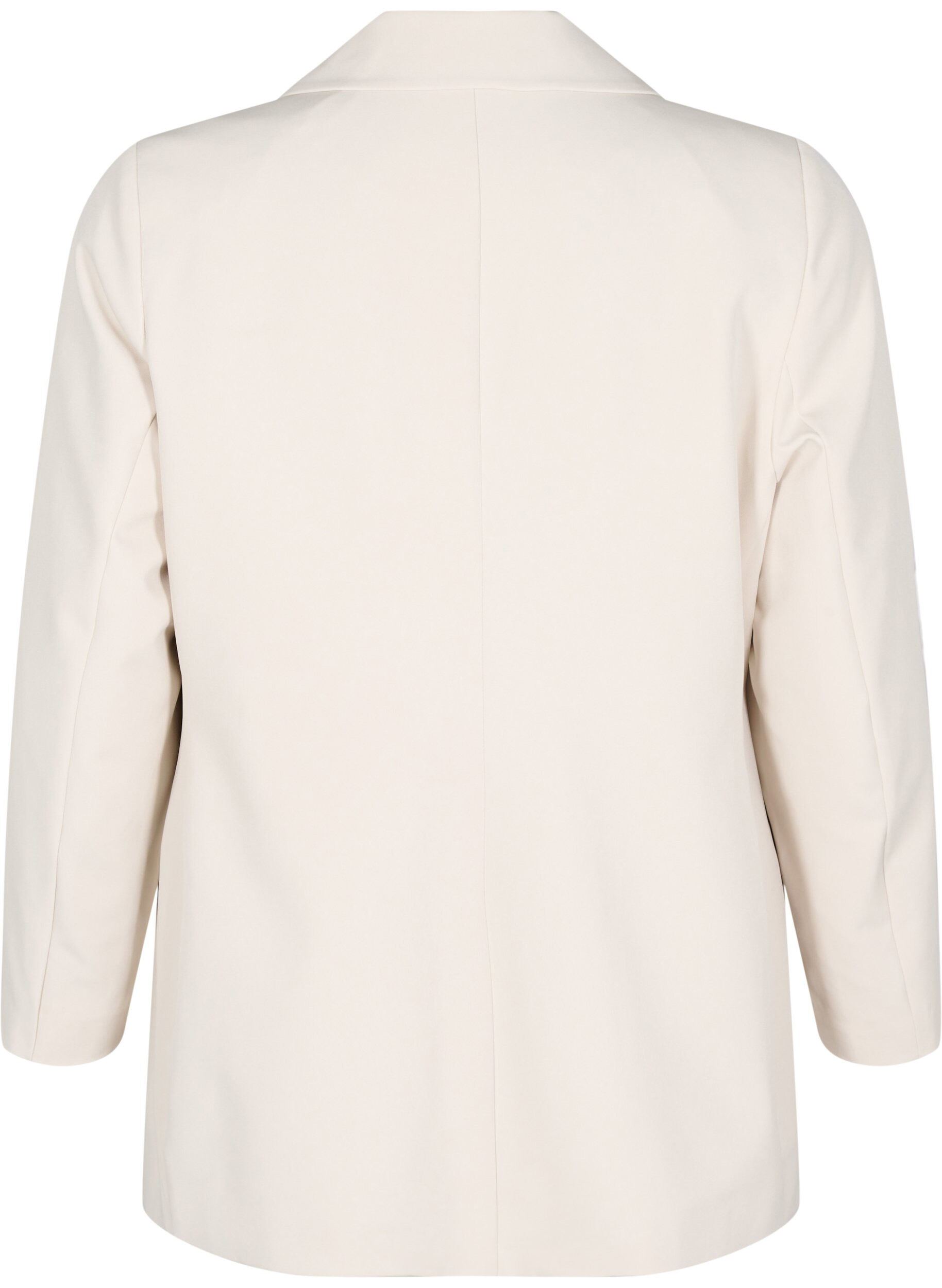 Zizzi Klassieke blazer met knoopsluiting, Beige, Packshot image number 1