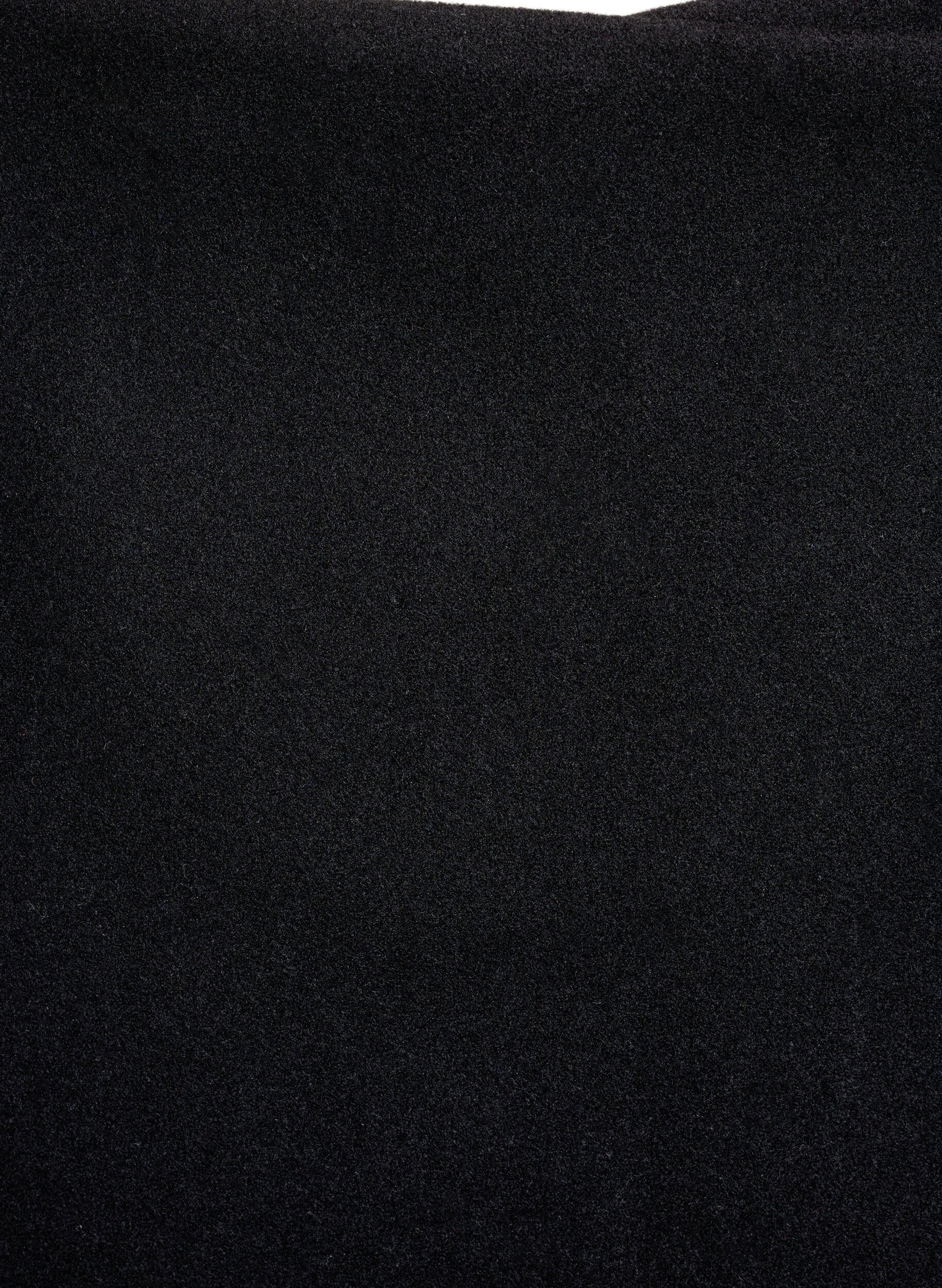 Zizzi Wikkel mini rok met knoopdetails, Zwart, Packshot image number 2