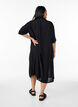 Midi shirtjurk met korte mouwen, Zwart, Model image number 1