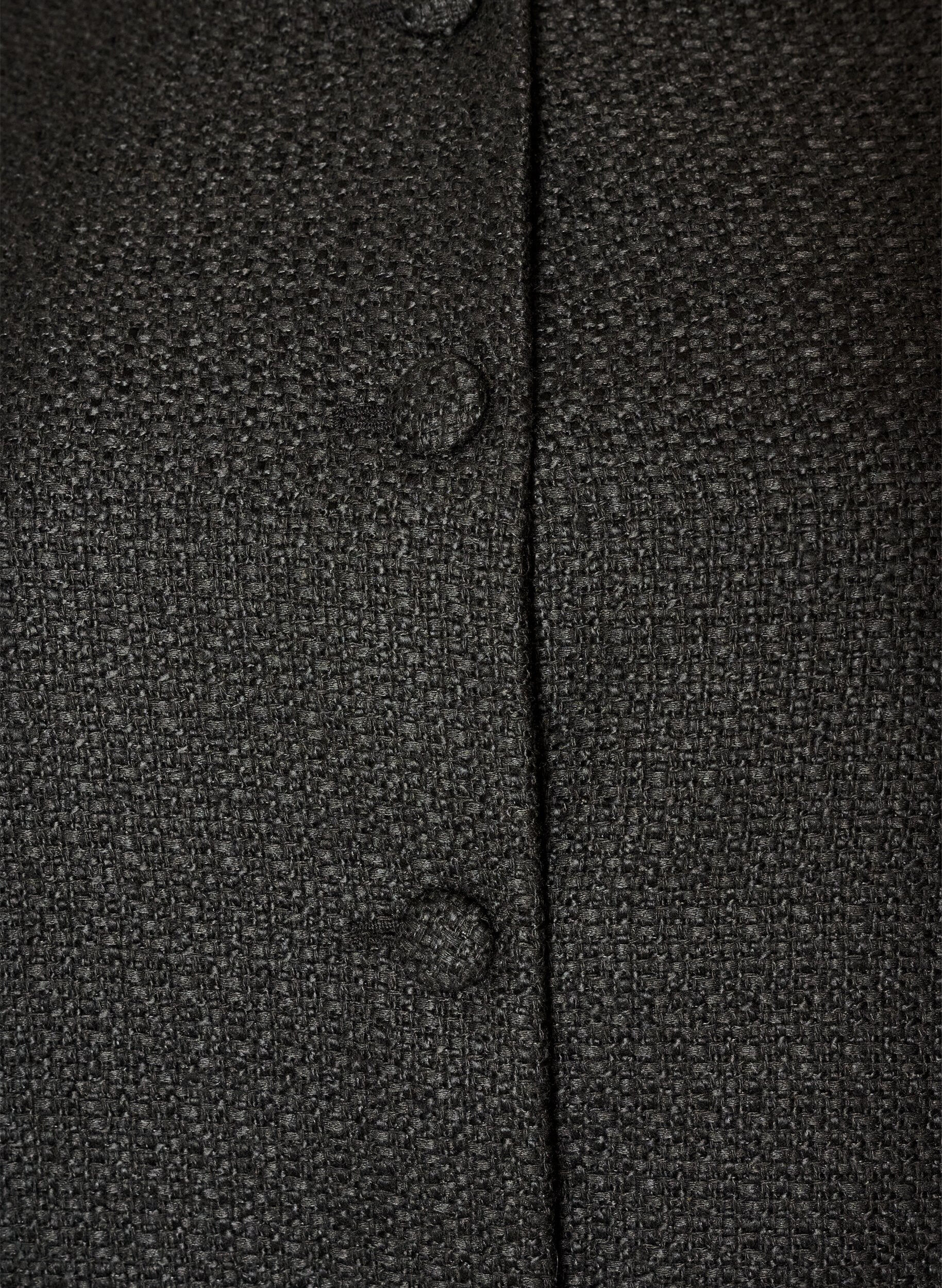ZizziBoucl&eacute; jasje met ruchesdetails, Zwart, Packshot image number 2