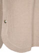Lange gebreide blouse met knoopdetail aan de zijkant, Simply Taupe Mel., Packshot image number 3