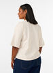 T-shirt met tekstprint en badges, Beige, Model image number 2