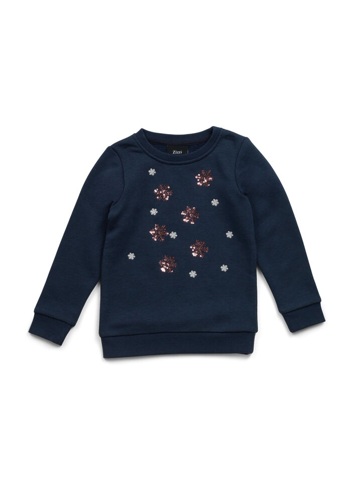 Kerst sweatshirt voor kinderen, Night Sky Snow, Packshot