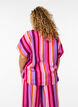 Blouse van viscose met strepen en korte mouwen, Roze, Model image number 2
