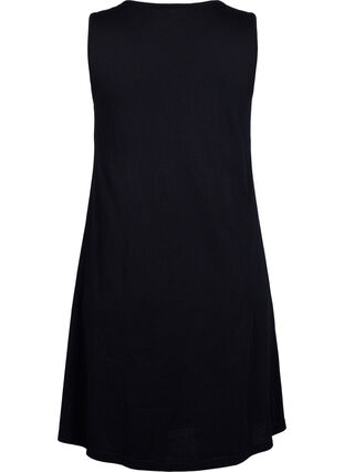 Mouwloze katoenen jurk met a-vorm, Black W. Summer, Packshot image number 1
