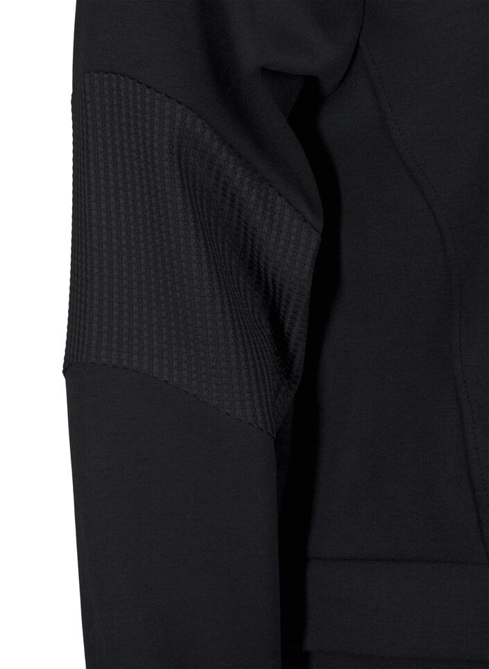 Capuchon cardigan met zakken, Black, Packshot image number 3