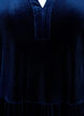 Velour jurk met ruches en driekwart mouwen, Navy Blazer, Packshot image number 2