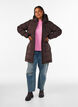 Pufferjas met capuchon en zakken, Bruin, Model image number 1