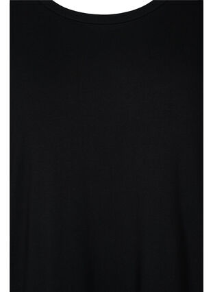 Katoenen midi-jurk met split, Black, Packshot image number 2