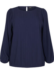 Blouse met zilveren glitter, Blauw