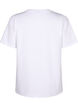 T-shirt van biologisch katoen met geborduurde details, Bright White, Packshot image number 1