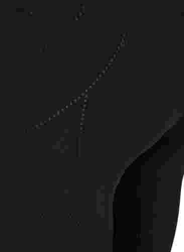 Cropped sportlegging met textuur patroon, Black, Packshot image number 2