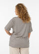 T-shirt met TENCEL&trade; Lyocell en strepen, Bruin, Model image number 2