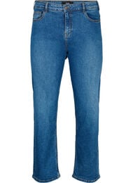 Gemma-jeans met hoge taille en normale pasvorm, Blue denim