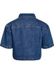 Denimjas met korte mouwen en knoopsluiting, Blauw, Packshot image number 1