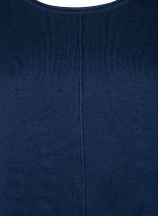 Gebreide blouse gemaakt van katoen en viscose., Dress Blues, Packshot image number 2