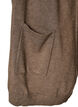Lang gebreid vest in viscosemix, Bruin, Packshot image number 2