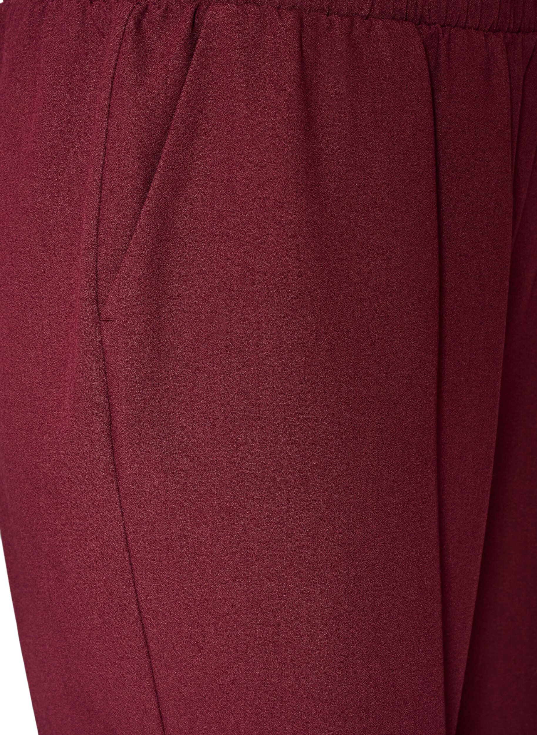 ZizziBroek met zakken en een losse pasvorm, Rood, Packshot image number 2