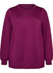 Jersey blouse met lange mouwen en een ronde hals, Paars, Packshot image number 0