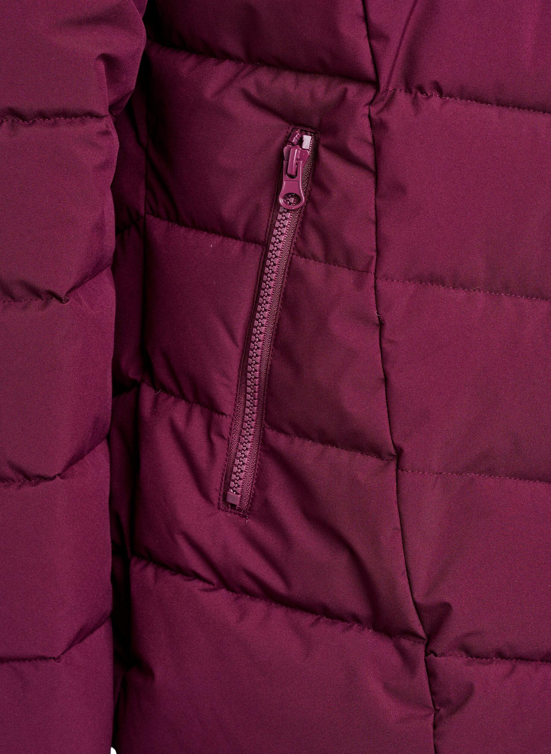 ZizziKort pufferjack met capuchon, Donker Bordeaux, Packshot image number 3