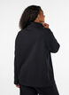 Sweatshirt met hoge kraag en ritssluiting, Zwart, Model image number 2