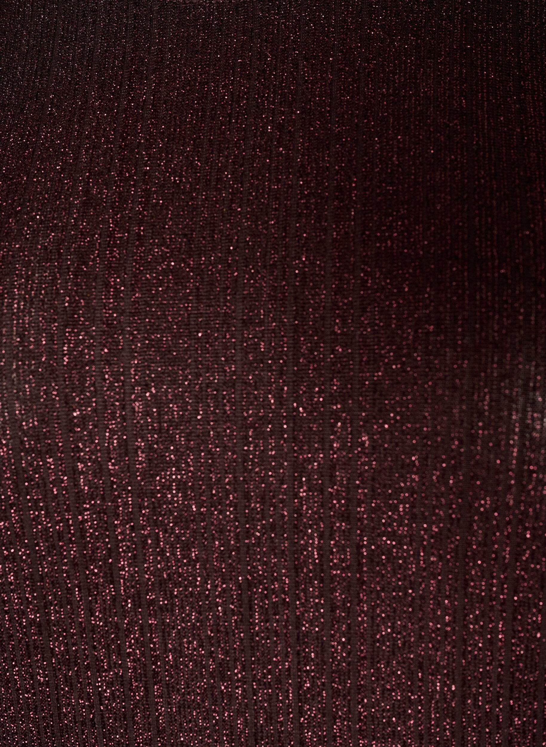 ZizziBlouse met verticale structuur en glitterdraad, Bruin, Packshot image number 2
