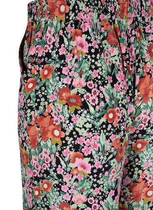 Gebloemde culotte broek met zakken, Green Flower AOP, Packshot image number 3