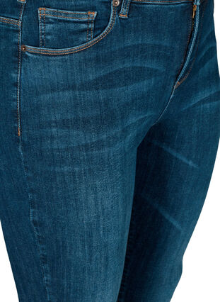 Super slim fit Amy jeans met hoge taille, Dark Blue, Packshot image number 2