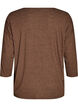 Jersey blouse met 3/4 mouwen, Bruin, Packshot image number 1