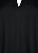 Viscose blouse met korte mouwen en v-hals, Black, Packshot image number 2