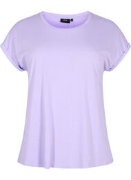 T-shirt met korte mouwen van katoenmix, Lavender