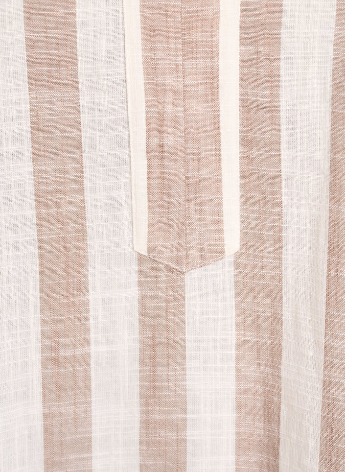 Katoenen tuniek met V-hals, Beige, Packshot image number 2
