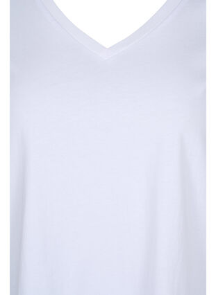 Set van 2 basic t-shirts in katoen, Ultramarine/White, Packshot image number 3