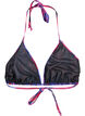 Driehoekige bikinitop met print, Roze, Packshot image number 1