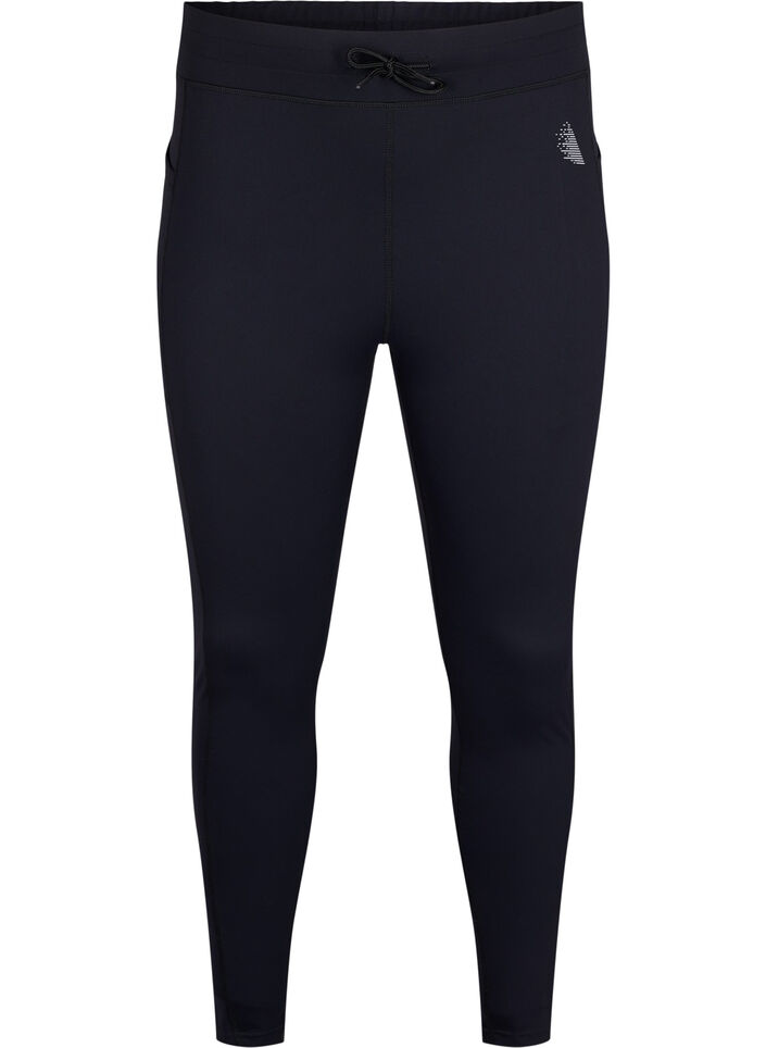 7/8 training panty met zakken, Zwart, Packshot image number 0