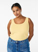 Effen basic top in katoen, Geel, Model image number 0