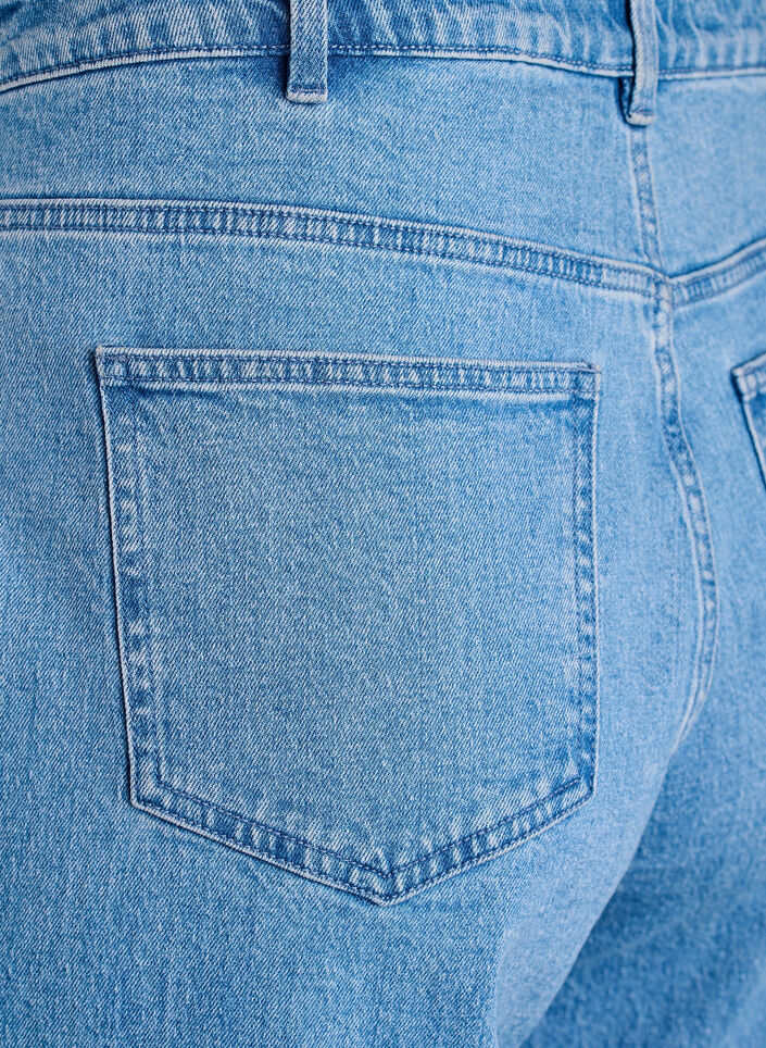 Wide-leg jeans met hoge taille, Blauw, Packshot image number 3