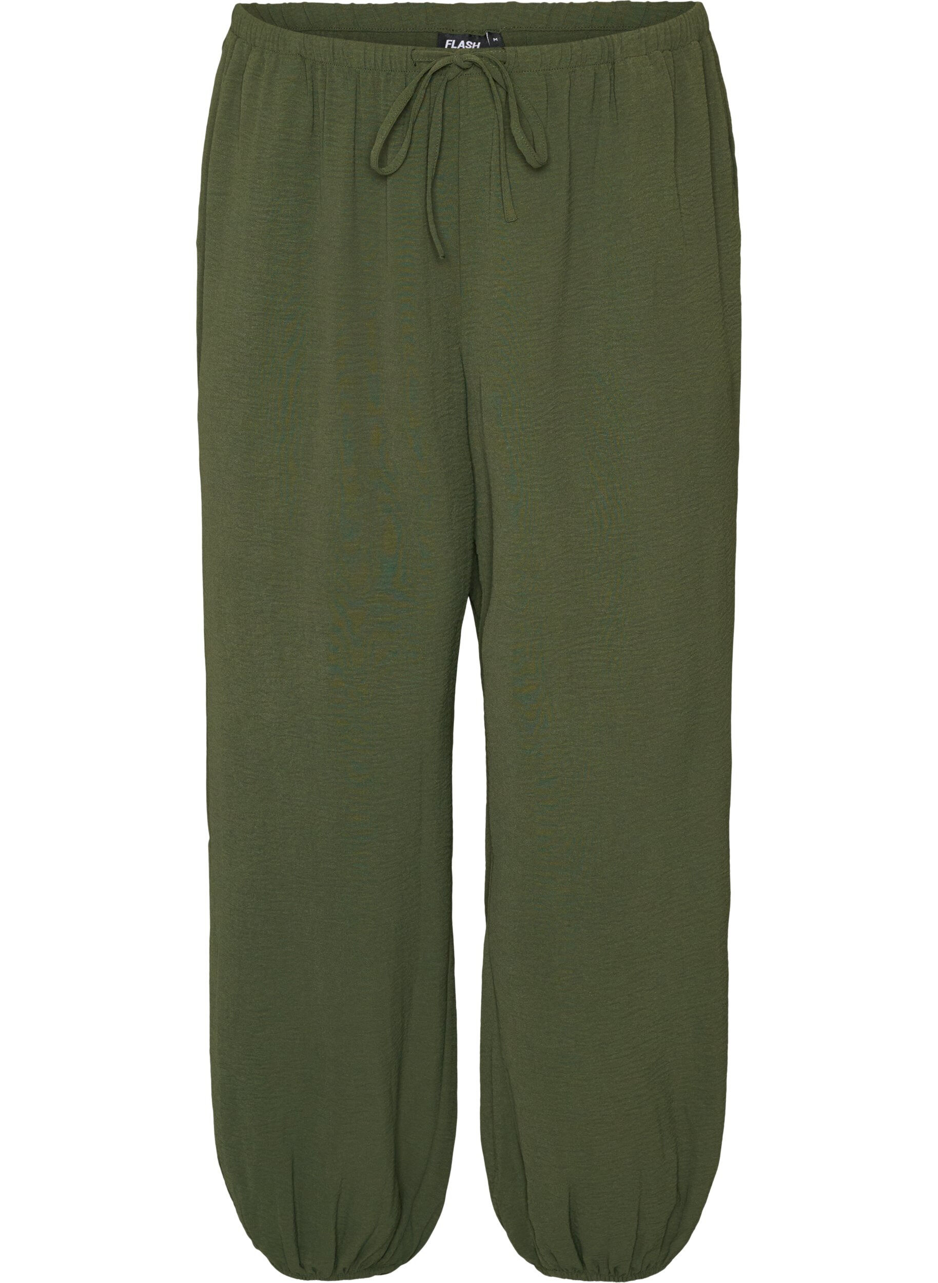 ZizziBallonbroek met hoge taille, Groen, Packshot image number 0