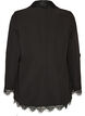 Blazer met kanten rand, Zwart, Packshot image number 1