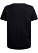 T-shirt met knoopdetail, Zwart, Packshot image number 1