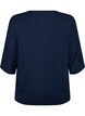 Jersey blouse met halflange ballonmouwen, Blauw, Packshot image number 1