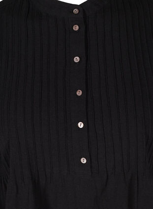 Top met lange mouwen in katoen, Black, Packshot image number 2