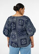 Viscose blouse met paisleymotief en ballonnenmouwen, Blauw, Model image number 2